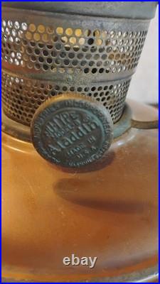 ALADDIN BRASS Model B- NU-TYPE KEROSENE Caboose Lamp With Glass Chimney1933-40s