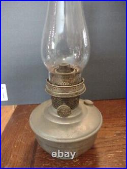 ALADDIN BRASS WHITE METAL OIL LAMP MODEL 12 BURNER Caboose RR B&H Empire Rayo