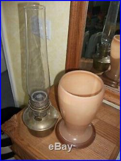 ALADDIN BROWN VASE LAMP, WITH Model #12 Burner, FONT, CHIMNEY