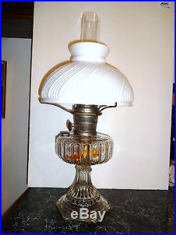ALADDIN CATHEDRAL MODEL B 107, 1934 KEROSENE TABLE LAMP COMPLETE