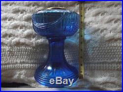 ALADDIN Cobalt Blue Short Lincoln Drape OIL LAMP, Aladdin Kerosene Lamp, NICE