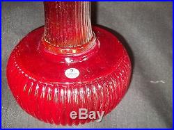 ALADDIN FENTON LIMITED RUBY RED OIL LAMP 197 / 500 RARE VERTIQUE