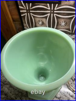 ALADDIN FLORENTINE VASE LAMP JADEITE GREEN / Model 23 Burner Electric And Oil