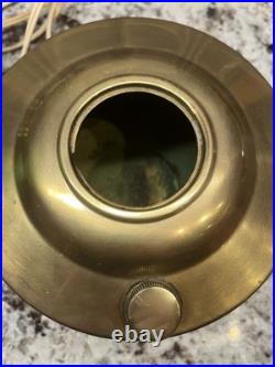 ALADDIN FLORENTINE VASE LAMP JADEITE GREEN / Model 23 Burner Electric And Oil