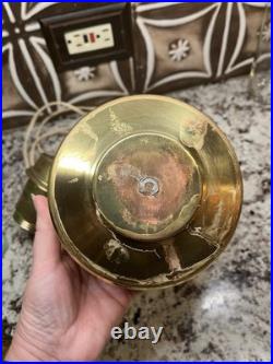 ALADDIN FLORENTINE VASE LAMP JADEITE GREEN / Model 23 Burner Electric And Oil