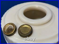 ALADDIN Ivory Alacite Tall Lincoln Drape Oil Lamp Base, Mod. B Burner, Fill Cap