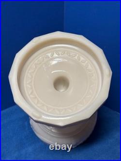 ALADDIN Ivory Alacite Tall Lincoln Drape Oil Lamp Base, Mod. B Burner, Fill Cap