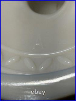 ALADDIN Ivory Alacite Tall Lincoln Drape Oil Lamp Base, Mod. B Burner, Fill Cap