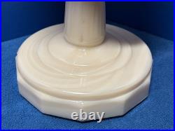 ALADDIN Ivory Alacite Tall Lincoln Drape Oil Lamp Base, Mod. B Burner, Fill Cap