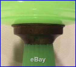 ALADDIN JADEITE GREEN LAMP CORINTHIAN Mantle Model B EXCEPTIONAL