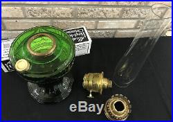 ALADDIN KEROSENE OIL LAMP Model 23 Short LINCOLN DRAPE Hunter Green NOS