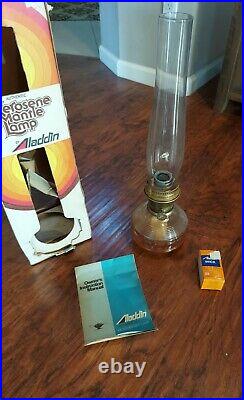 ALADDIN Kerosene Brass Mantle Oil Lamp Kerosene Model 23 With Box Wicks