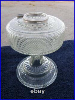 ALADDIN LAMP 1933 COLONIAL FONT & HOBNAIL SHADE MODEL A-BURNER With NICKEL ACCENTS