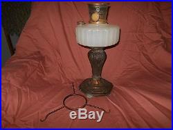 ALADDIN LAMP MOONSTONE BRASS B NU-TYPE NU-BURNER Spreader BRONZE/BRASS BASE