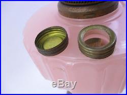 ALADDIN MAJESTIC ROSE pink MOONSTONE OIL KEROSENE LAMP NU TYPE MODEL B -15 TALL