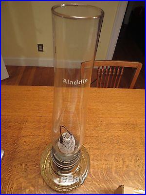 ALADDIN MOD. 23 KEROSENE TABLE LAMP, Vintage 1976, Glass Lincoln Drape Design