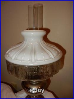 ALADDIN MODEL 11 KEROSENE OIL LAMP with 501 PARLOR STUDENT LAMP SHADE
