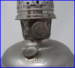 ALADDIN MODEL 11 NICKLE OIL LAMP With STAMPED CHIMNEY