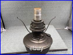 ALADDIN MODEL 12 BURNER OIL LAMP with BLUE DIAMOND QUILTED PATTERN ELECTRIFIED