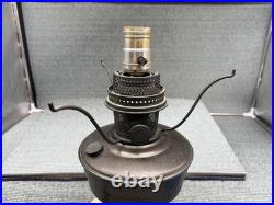 ALADDIN MODEL 12 BURNER OIL LAMP with BLUE DIAMOND QUILTED PATTERN ELECTRIFIED