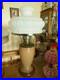 ALADDIN MODEL 12 PEACH / BROWN VENETIAN ART-CRAFT VASE OIL LAMP With ALADDIN SHADE
