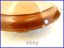 ALADDIN MODEL 12 PEACH / BROWN VENETIAN ART-CRAFT VASE OIL LAMP With ALADDIN SHADE