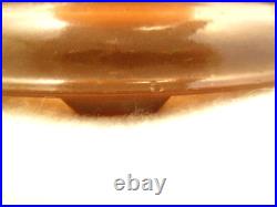 ALADDIN MODEL 12 PEACH / BROWN VENETIAN ART-CRAFT VASE OIL LAMP With ALADDIN SHADE