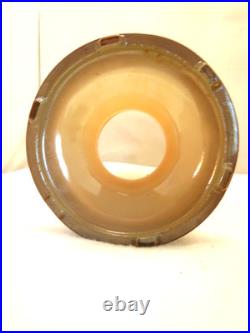 ALADDIN MODEL 12 PEACH / BROWN VENETIAN ART-CRAFT VASE OIL LAMP With ALADDIN SHADE