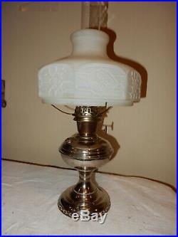 ALADDIN MODEL #6 KEROSENE OIL HANGING LAMP with 301 CHIPPENDALE SHADE