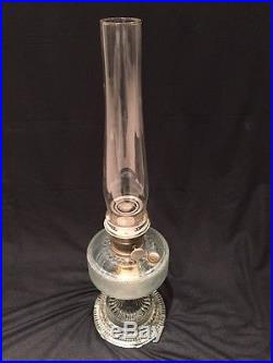 ALADDIN MODEL B CLEAR GLASS KEROSENE MANTLE LAMP