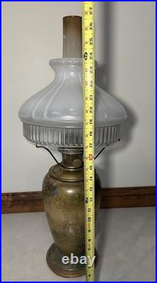 ALADDIN MODEL NO. 1241 ART-CRAFT KEROSENE TALL VASE LAMP With SHADE NICE
