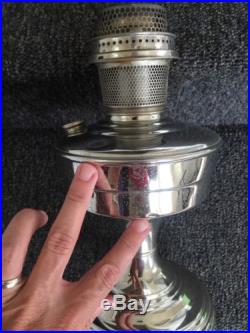 ALADDIN Model 12 Nickel Table Oil Lamp, 1928-35, Complete Working Condition