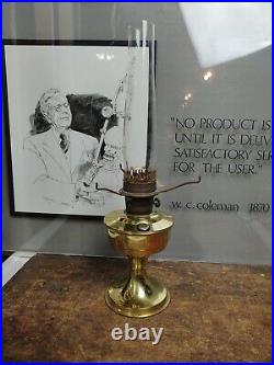 ALADDIN Model 23 BRASS Kerosene Oil Lamp Table Lamp with Chimney