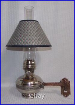 ALADDIN Model #6 Oil Lamp withFOSS Parchment Shade & #5 Wall BRACKET with Swivel
