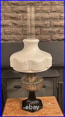 ALADDIN Model B 104 Black Corinthian Oil Milk Glass Lincoln Drape Lamp Shade