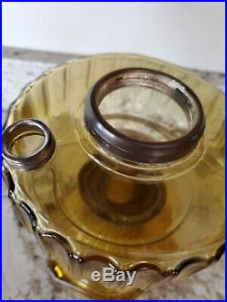 ALADDIN Model B Corinthian AMBER GLASS Oil Lamp Font MADE IN 1935-36