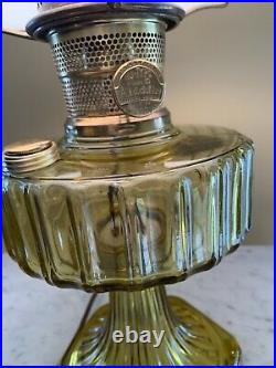 ALADDIN Model B Corinthian AMBER GLASS Oil Lamp Font MADE IN 1935-36 Electrified