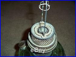 ALADDIN NU-TYPE Green Glass Washington Drape Oil Kerosene Lamp Model B