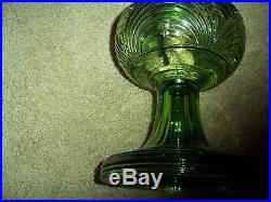 ALADDIN NU-TYPE Green Glass Washington Drape Oil Kerosene Lamp Model B