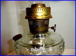 ALADDIN OIL LAMP CLEAR WASHINGTON DRAPER MODEL 23 BURNER W LOC CHIMNEy