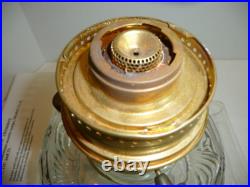 ALADDIN OIL LAMP CLEAR WASHINGTON DRAPER MODEL 23 BURNER W LOC CHIMNEy