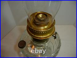 ALADDIN OIL LAMP CLEAR WASHINGTON DRAPER MODEL 23 BURNER W LOC CHIMNEy