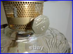 ALADDIN OIL LAMP CLEAR WASHINGTON DRAPER MODEL 23 BURNER W LOC CHIMNEy