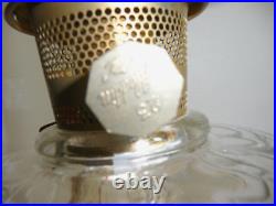 ALADDIN OIL LAMP CLEAR WASHINGTON DRAPER MODEL 23 BURNER W LOC CHIMNEy