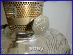 ALADDIN OIL LAMP CLEAR WASHINGTON DRAPER MODEL 23 BURNER W LOC CHIMNEy