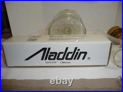 ALADDIN OIL LAMP CLEAR WASHINGTON DRAPER MODEL 23 BURNER W LOC CHIMNEy