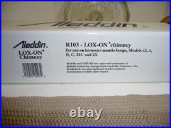 ALADDIN OIL LAMP CLEAR WASHINGTON DRAPER MODEL 23 BURNER W LOC CHIMNEy