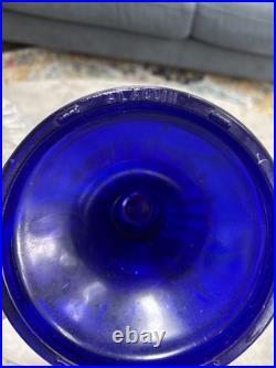 ALADDIN OIL LAMP COBALT BLUE LINCOLN DRAPE Electrified Shade