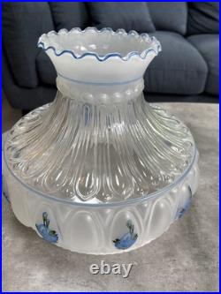 ALADDIN OIL LAMP COBALT BLUE LINCOLN DRAPE Electrified Shade