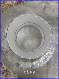 ALADDIN OIL LAMP COBALT BLUE LINCOLN DRAPE Electrified Shade